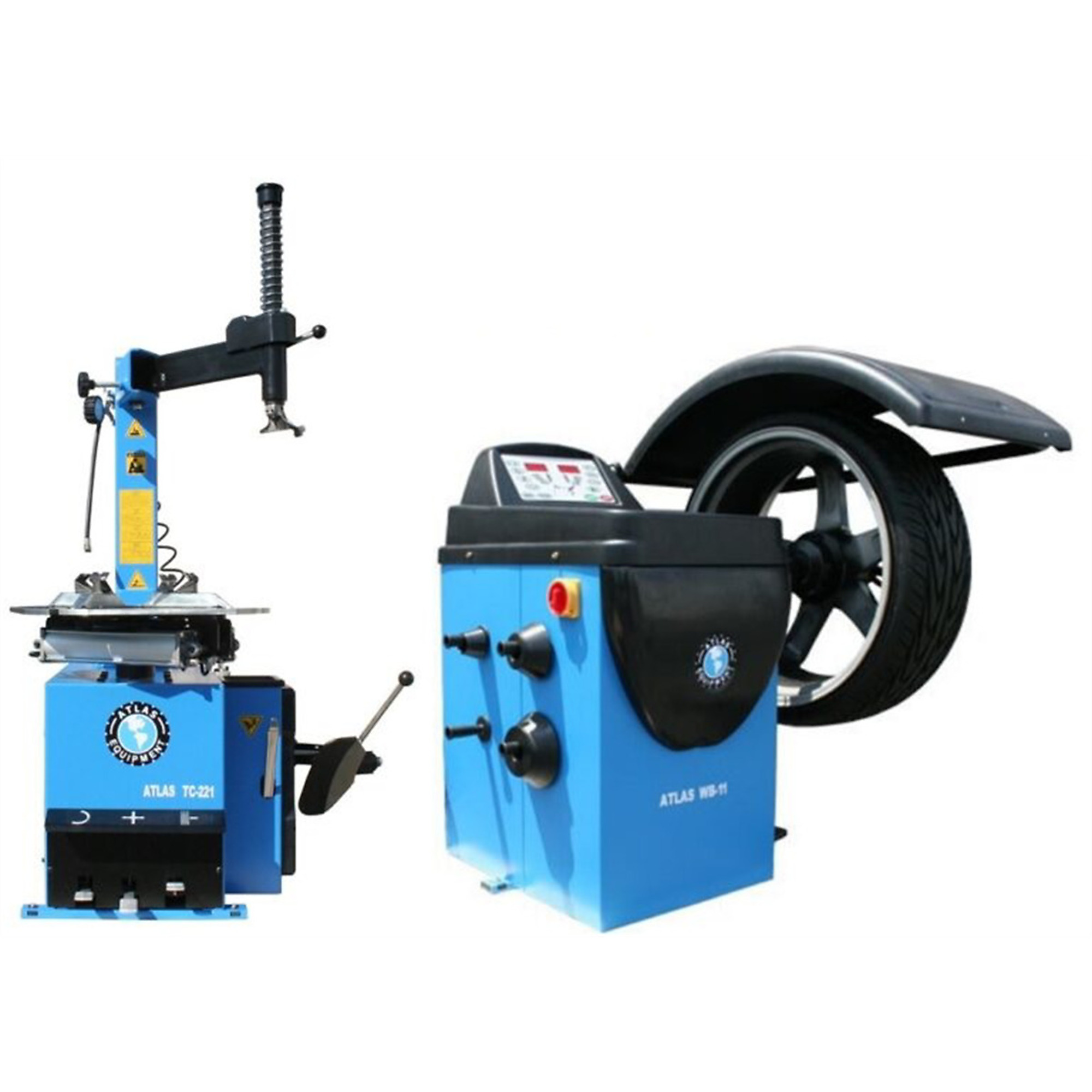 Atlas Automotive Equipment Rim Clamp Tire Changer and Wheel Balancer Combo Package — Model# ATETCWB-COMBOEC-FPD